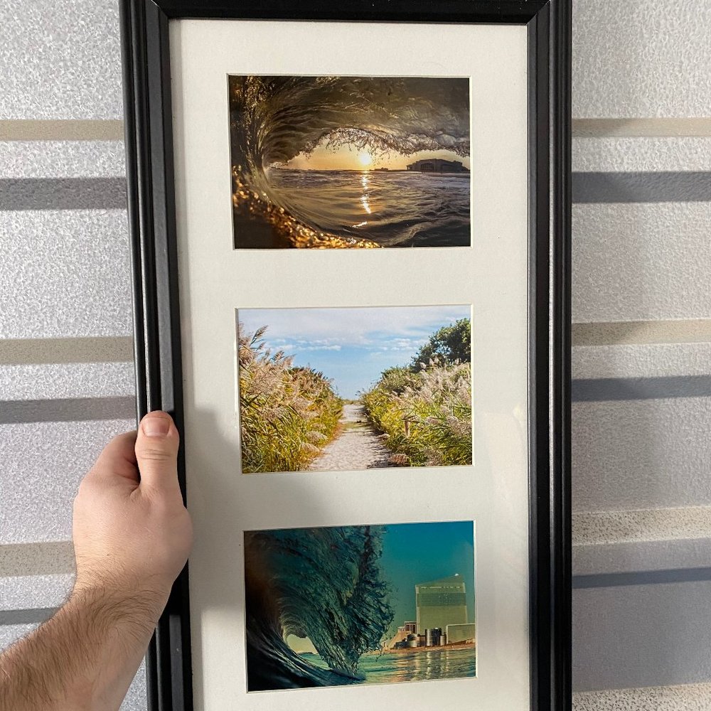 Custom 3 Frame Photo of 2 Wave & Beach Landscape